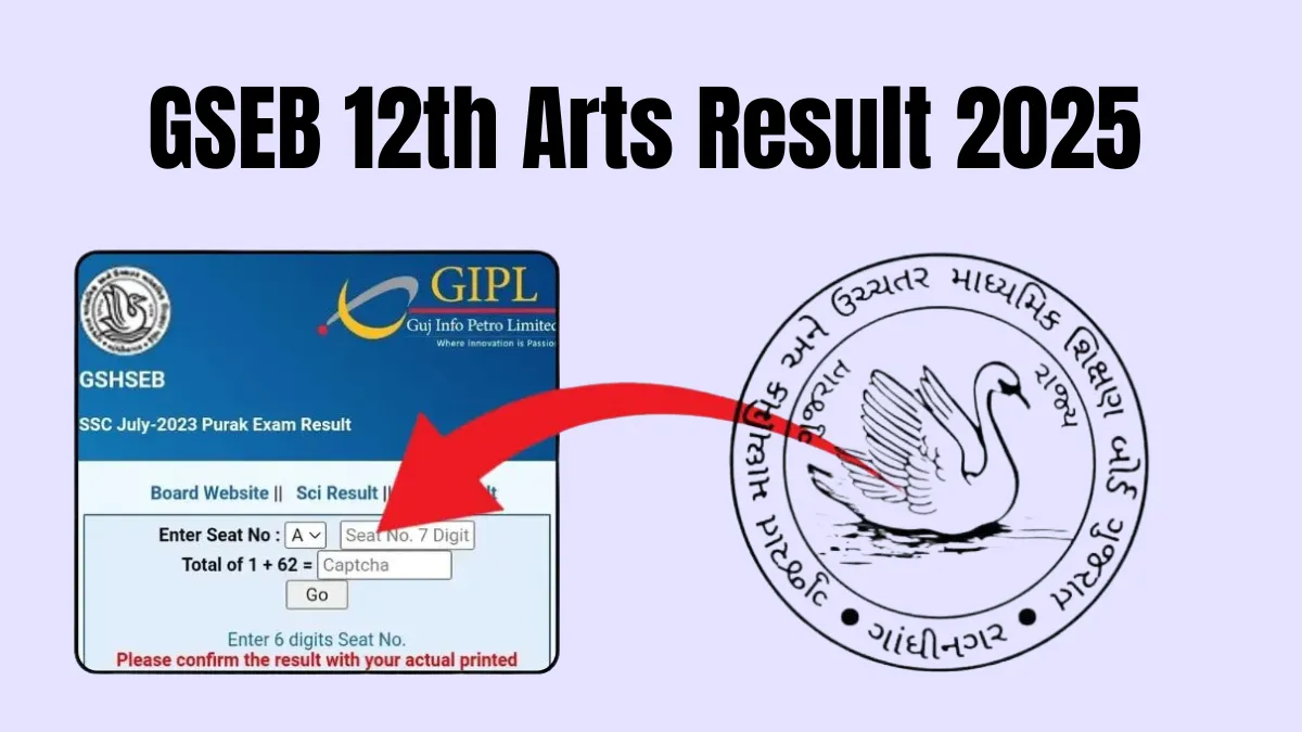 GSEB 12th Arts Result 2025